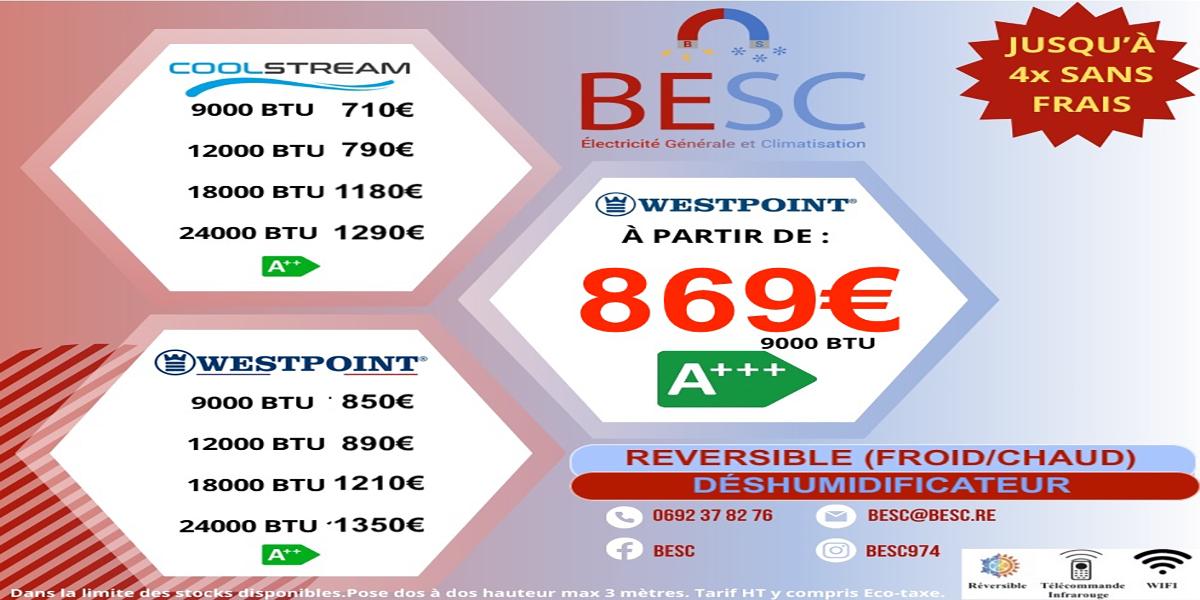 Climatisation à partir de 710€