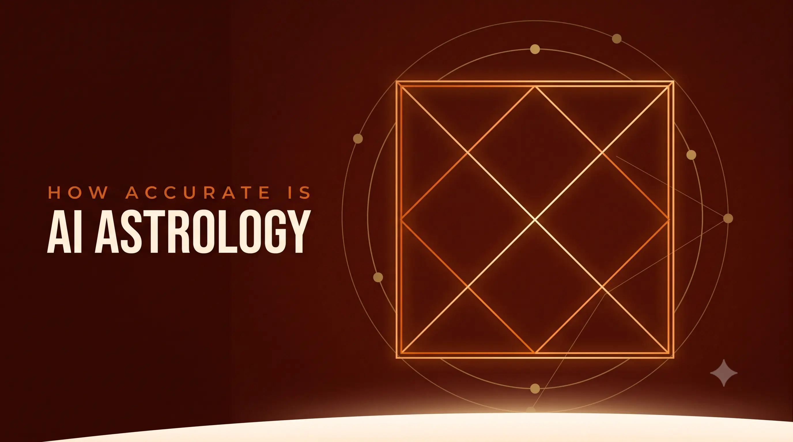 A luminous Vedic kundli chart grid with planetary positions plotted on orbital arcs