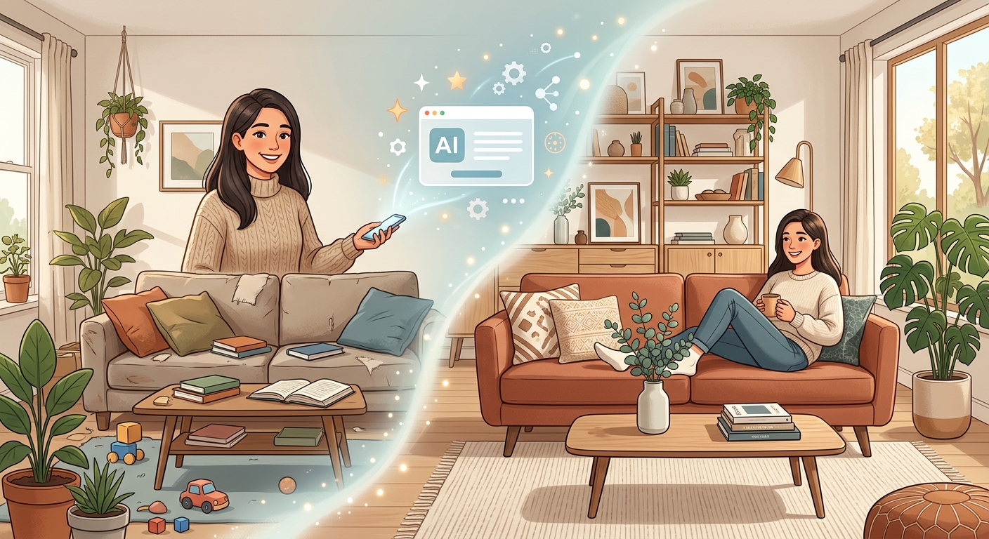 【スマホ撮影だけ】AIで部屋の模様替え!家具選びから配置まで丸投げする手順