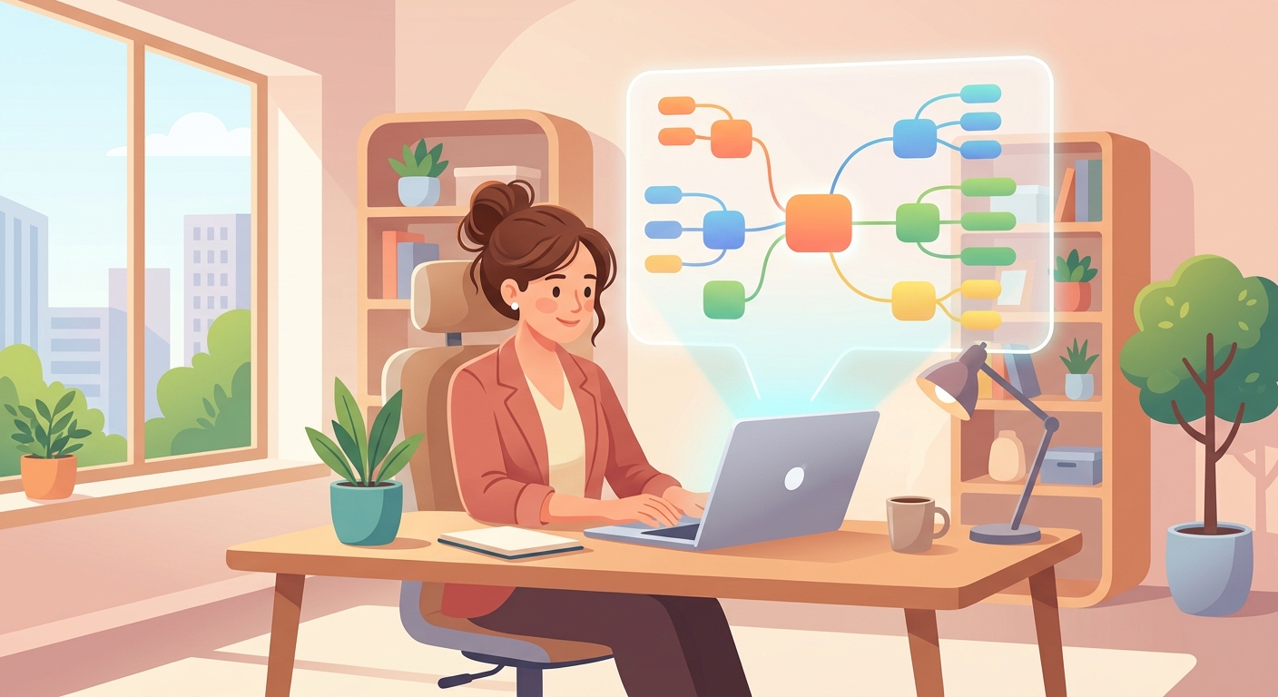 【無料】AIでマインドマップを自動作成!複雑な知識を5分で整理する図解勉強法