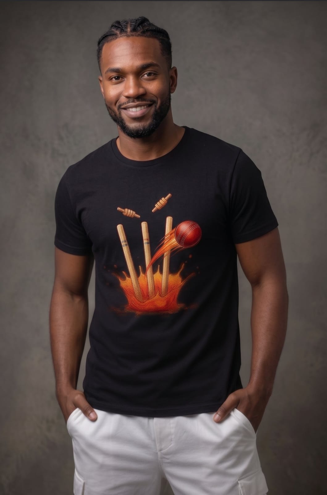 Cricket-stumps-bails-off-tshirt-model.jpeg