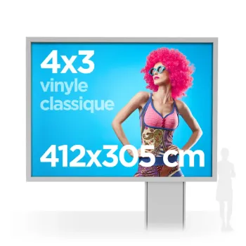 Impression Affiche Vinyle adhésif 12m²  - 4x3 m