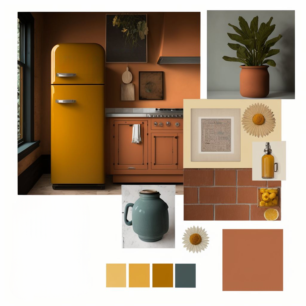 Traditional Kitchen Elegance: Rust, Terra Cotta & Mustard