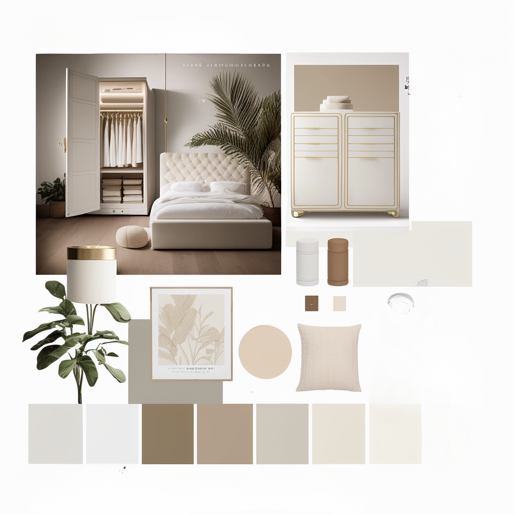 Modern Bedroom Bliss: White, Beige & Light Brown