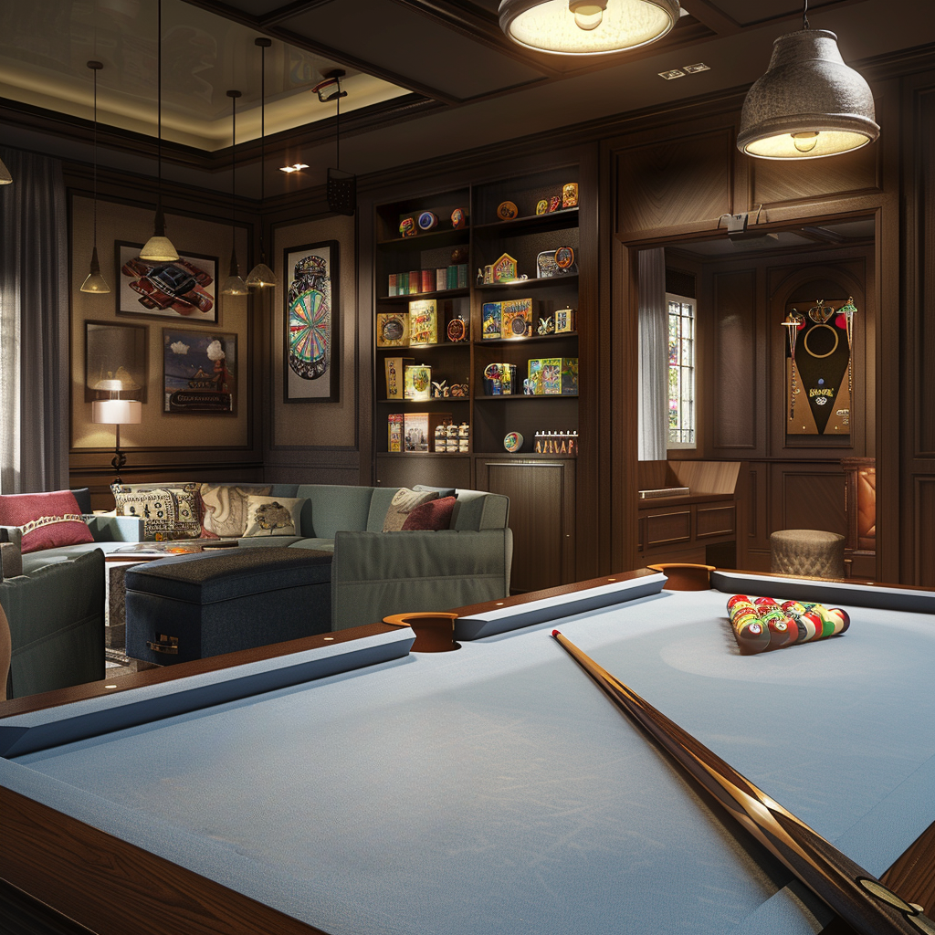 Chic Game Room Design with Modern Flair