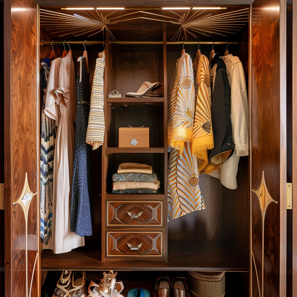 Elegant Art Deco Closet Design: A Fusion of Style and Function