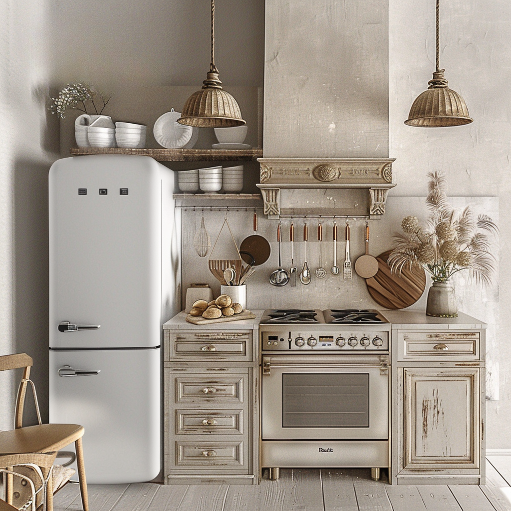 Rustic Kitchen: White, Beige & Light Brown Charm