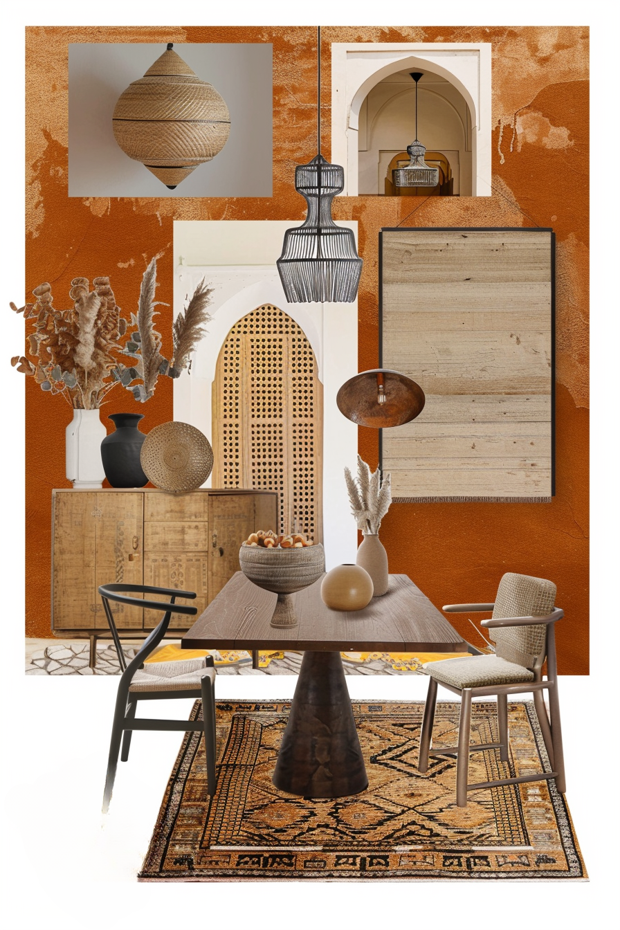 Moroccan Dining Room: Rust, Terra Cotta & Mustard Magic