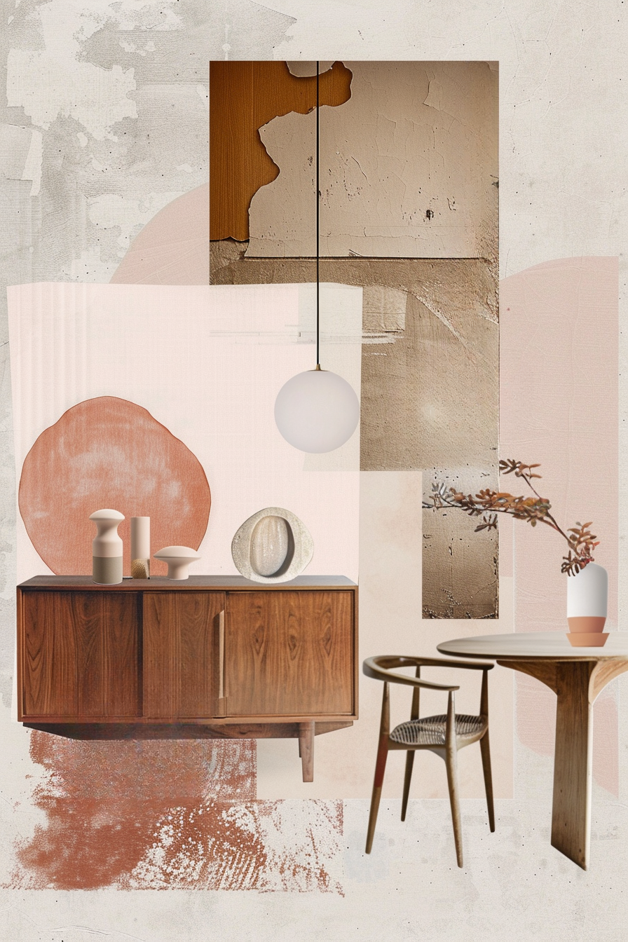 Mid-Century Modern Dining Room: Rose, Pink & Blush Charm