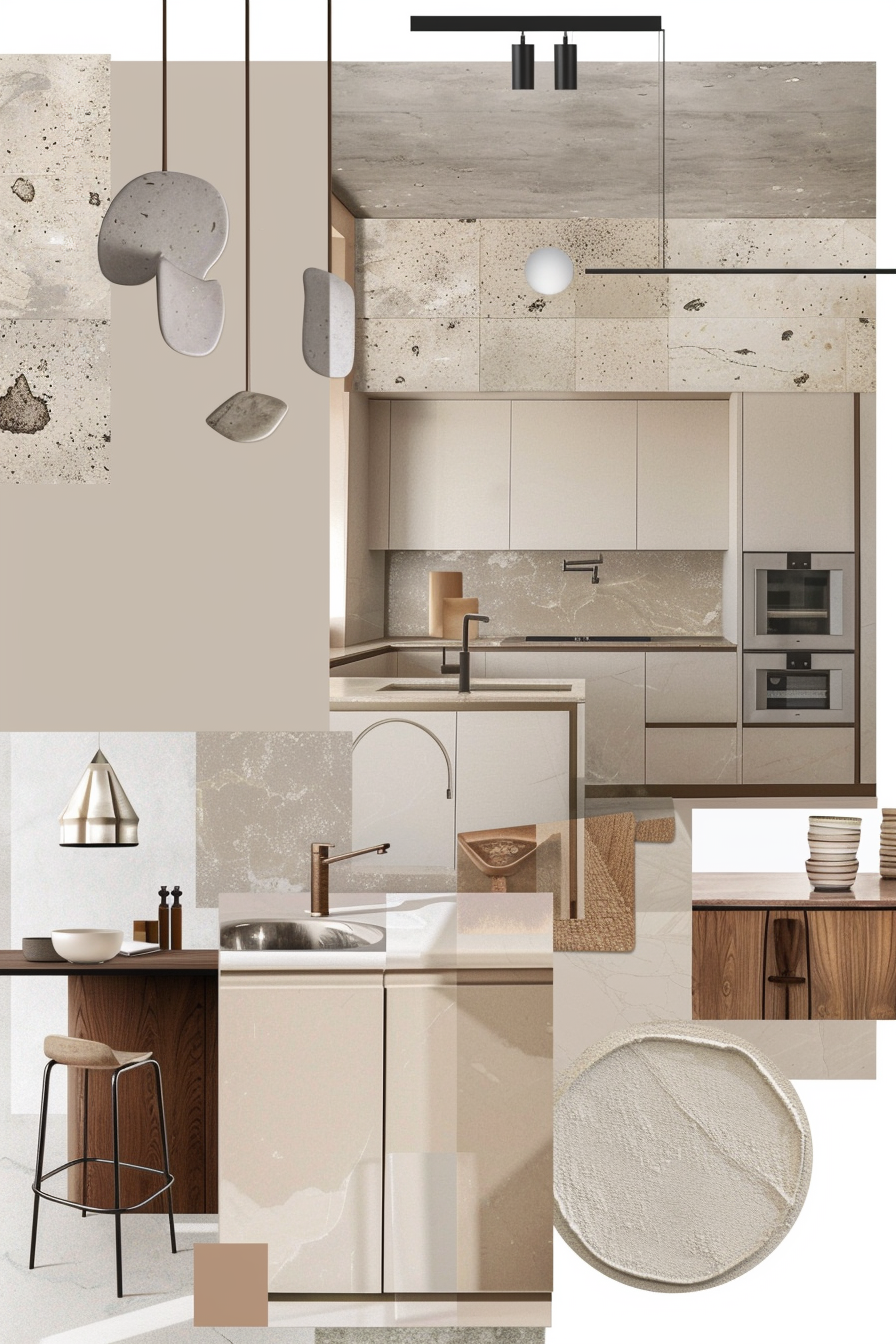 Modern Kitchen Design: White, Beige & Light Brown Elegance