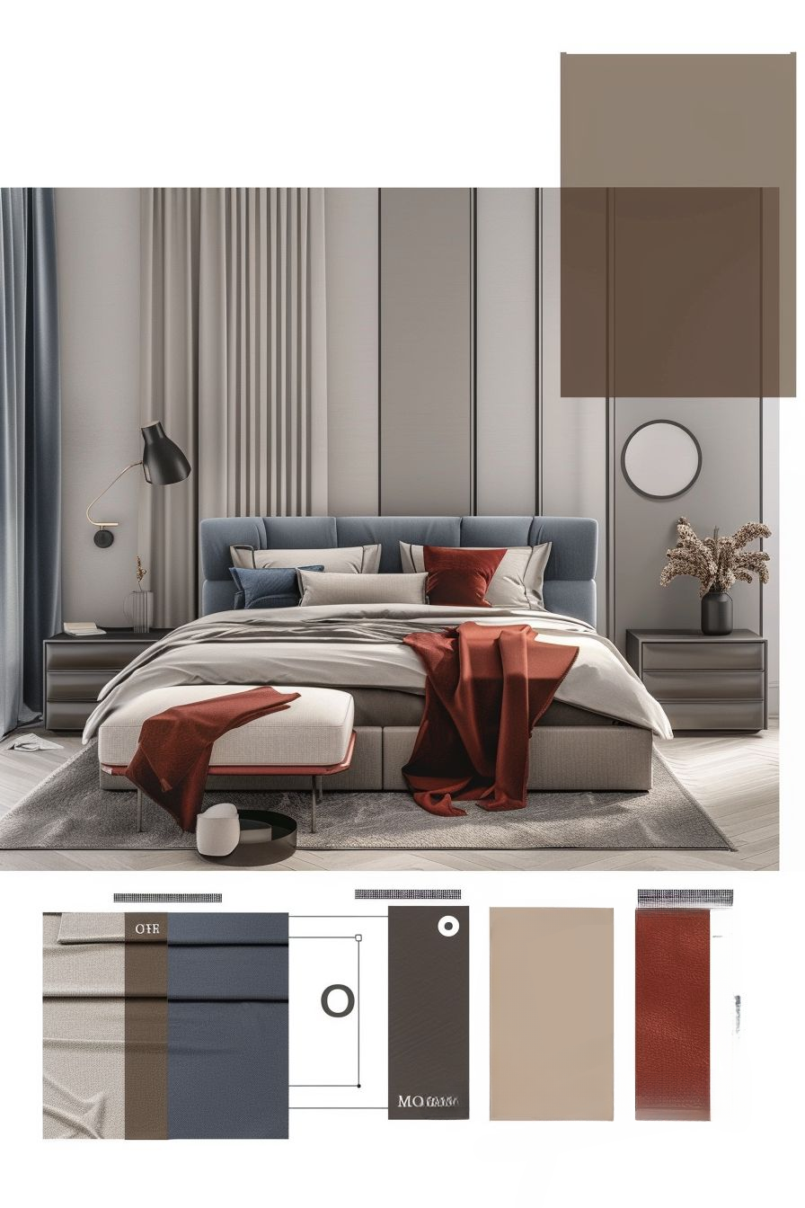 Contemporary Bedroom Bliss: A Harmony of Hues