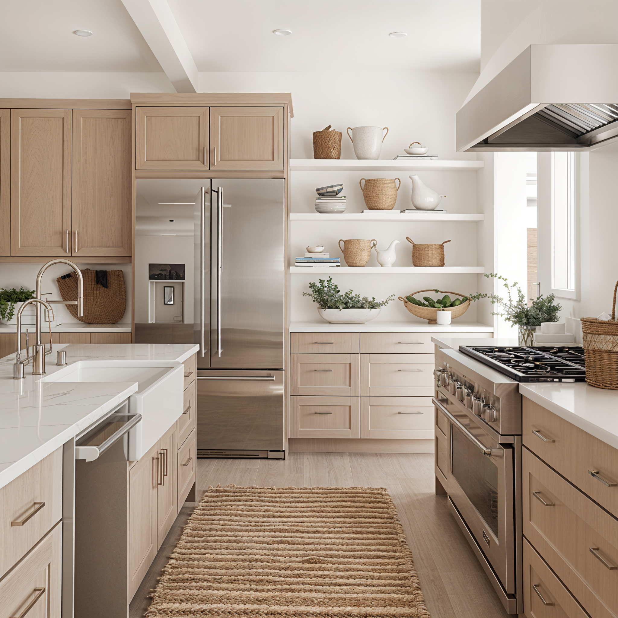 Elegant Contemporary Kitchen with California Casual Vibe