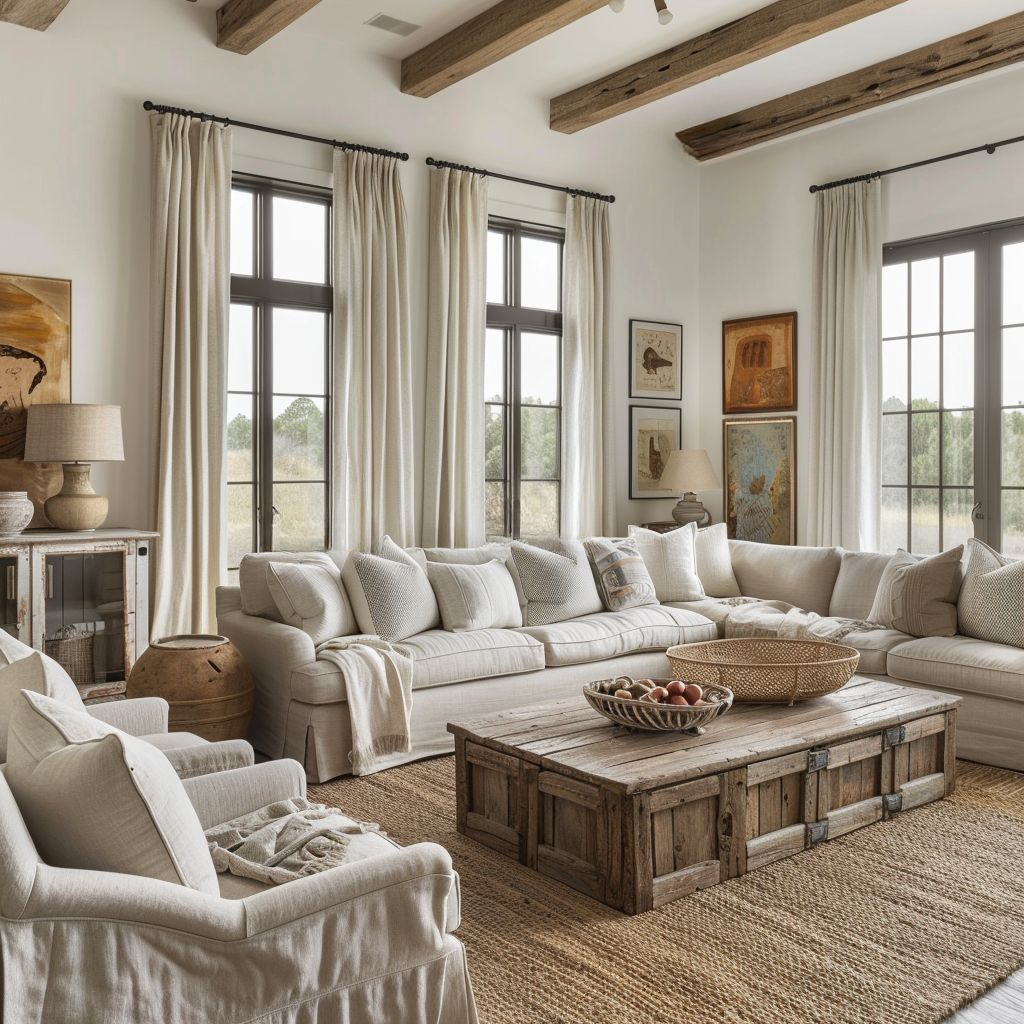 Modern Farmhouse Living Room with Rustic Elegance