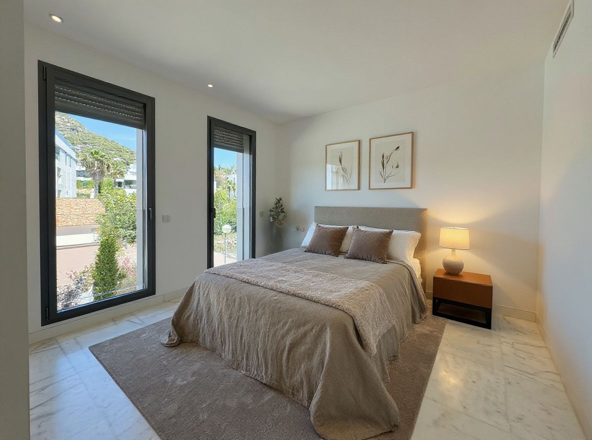 Serene Scandinavian Bedroom with Ivory Elegance