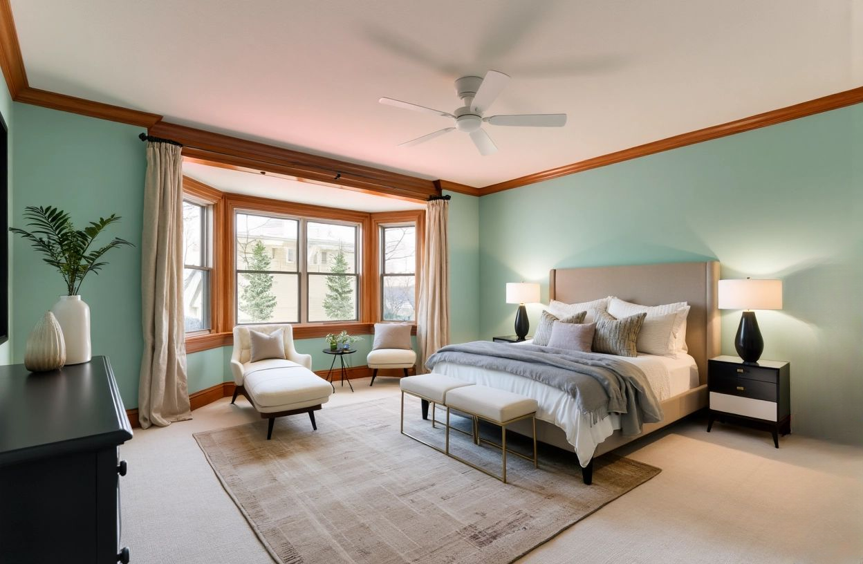 Tranquil Transitional Bedroom with Pastel Serenity