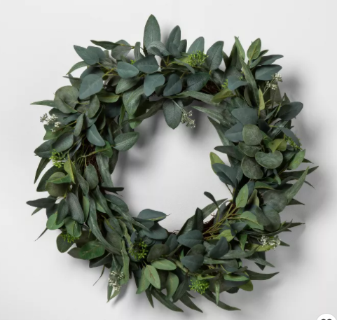  Faux Seeded Eucalyptus Wreath