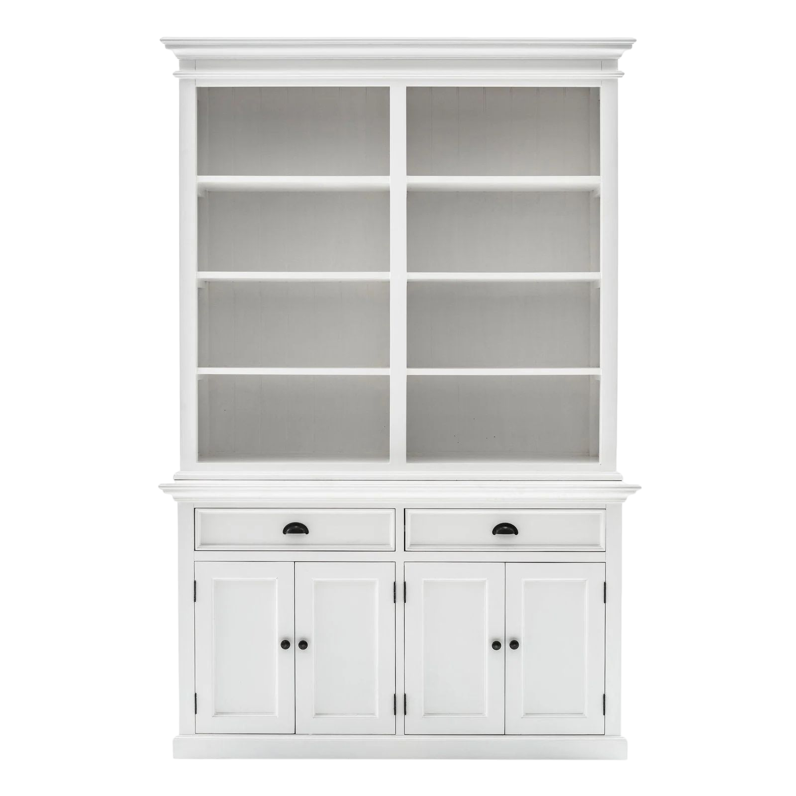 NovaSolo Halifax Buffet Hutch Unit with 8 Shelves White BCA609