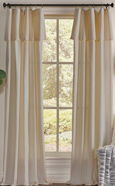 1pc Light Filtering Drop Cloth Window Curtain Panel - Mercantile