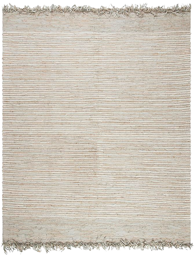 Amazon - SAFAVIEH Vintage Leather Collection Area Rug - 8&#39; x 10&#39;, Beige &amp; Multi, Handmade Boho Fringe Leather, Ideal for High Traffic Areas in Living Room, Bedroom (VTL373B)