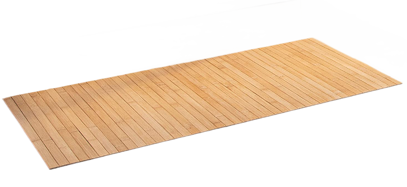 Amazon - Hygienische rutschfeste und nachhaltige Badematte aus Bambus Holz im 3-er Set, Farbe: PURE von DE-COmmerce naturbelassene Fussmatte Badteppich Duschmatte Bambusmatte Badezimmermatte Badvorleger Bamboo