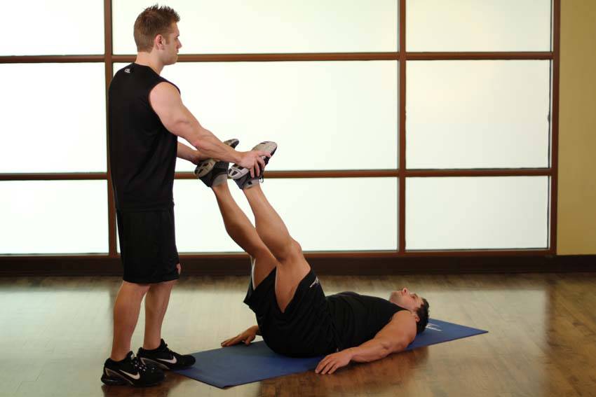 Adductor/Groin — starting position, working the adductors