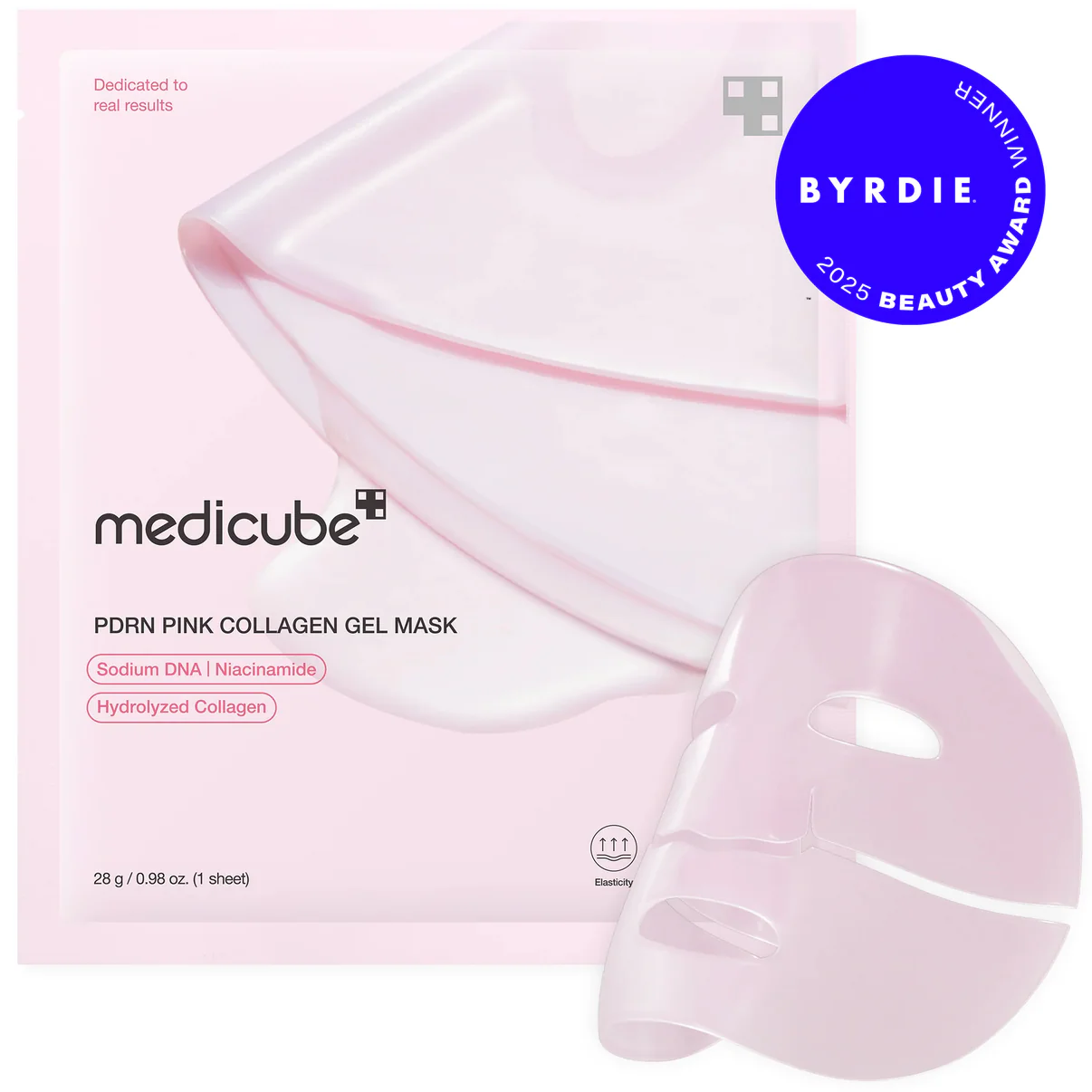 Pink collagen gel mask with salmon PDRN