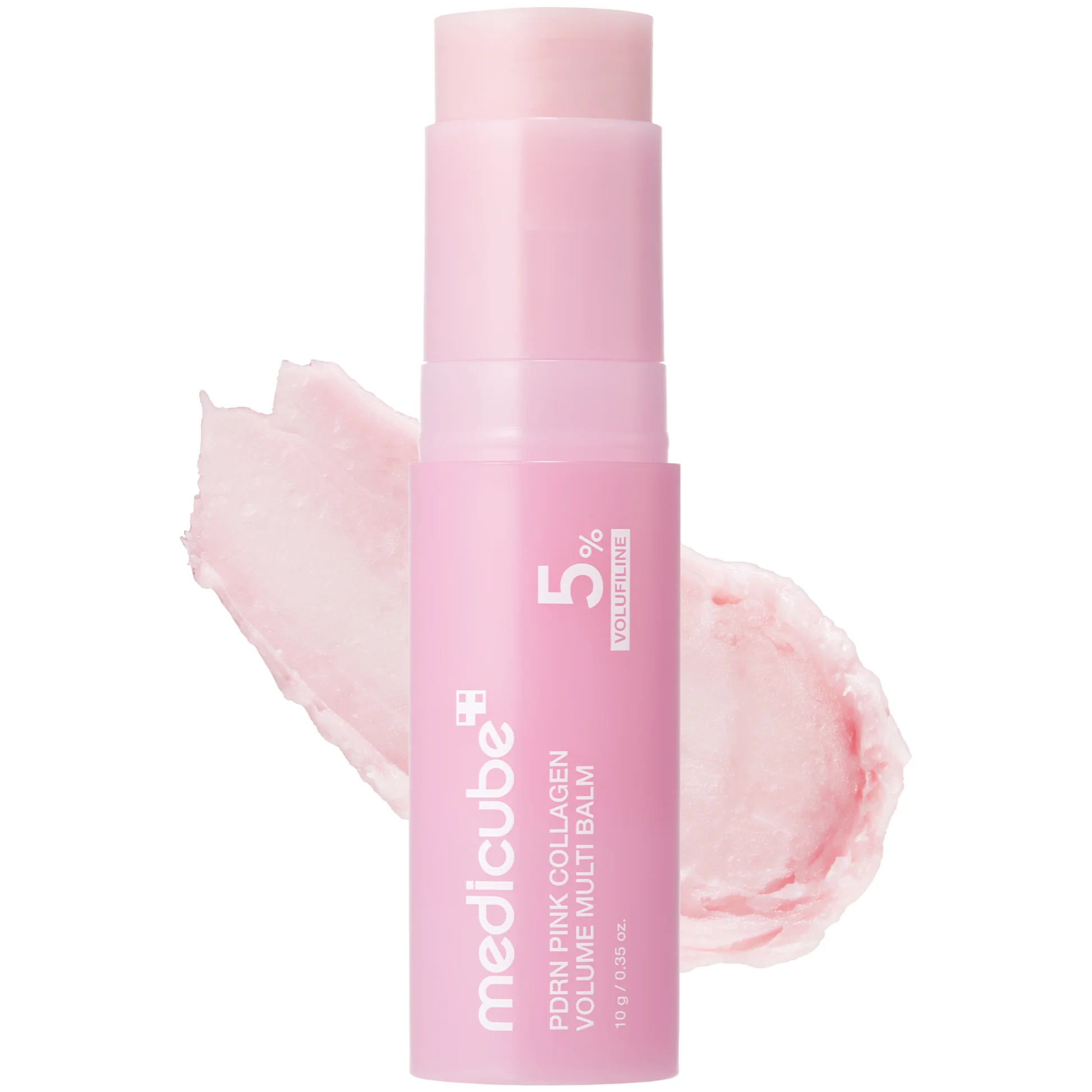 Multi-use volumizing pink collagen balm with PDRN