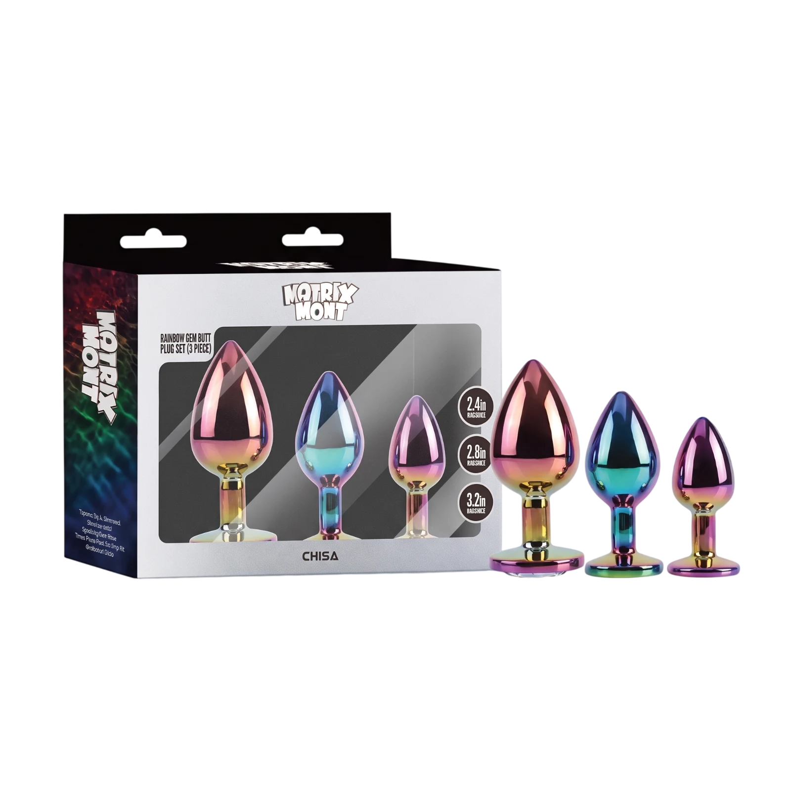 Rainbow Gem 3’lü Metal Anal Plug Seti