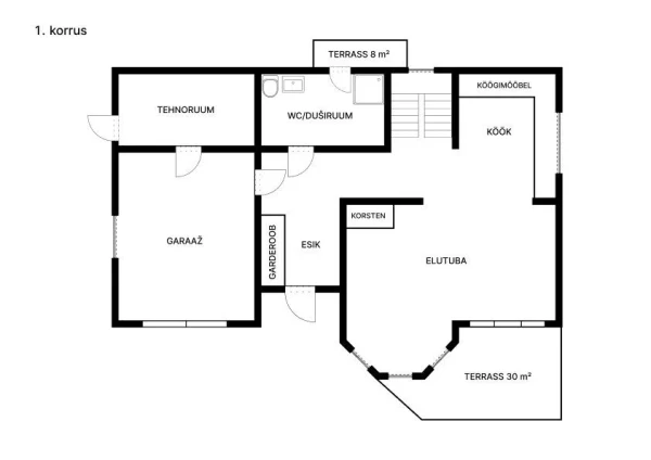 Plaanid 1 - Suure kinnistuga maja väga hea hinnaga- 335 000 eurot