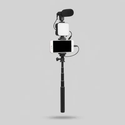 PALO SELFIE LUZ LED/ MICROFONO AY-49Z