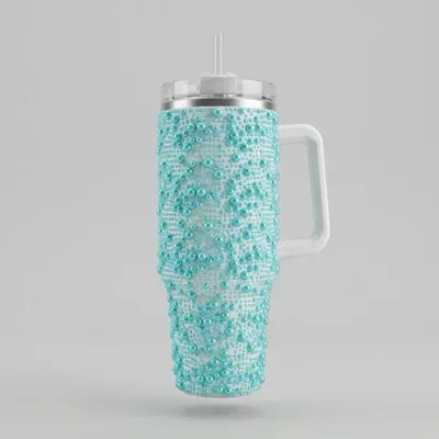 VASO CON PERLAS