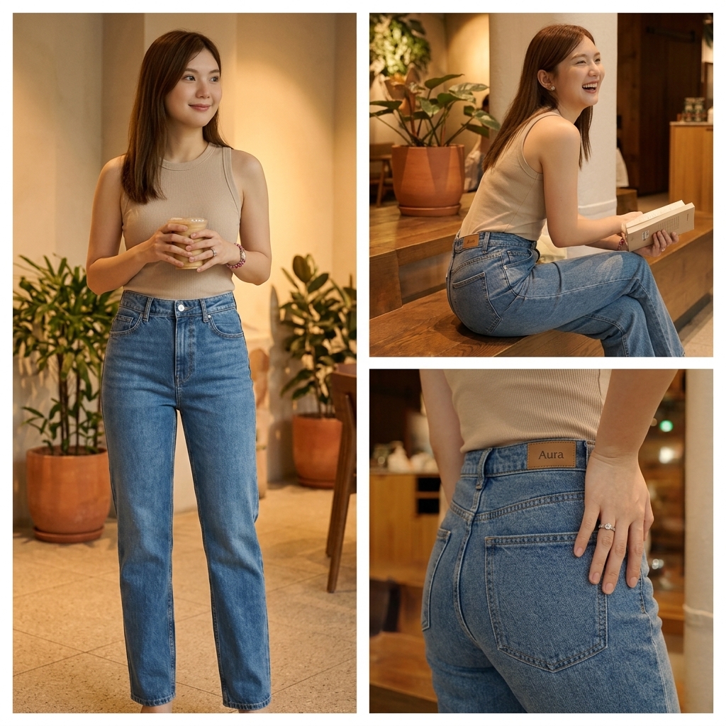 Aura Classic Straight Leg Jeans