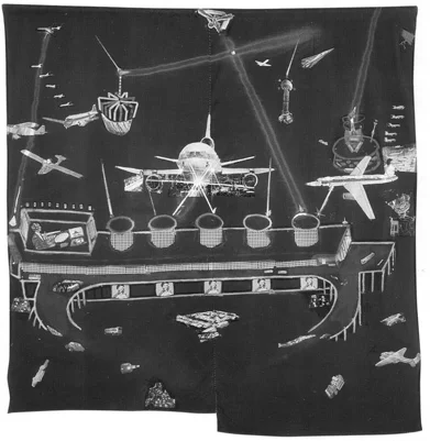 Тимур Новиков. «Аэропорт», смешанная техника, 1983