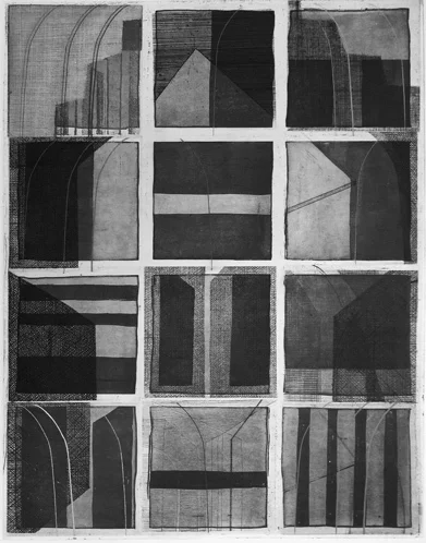 Наталья Заровная. Из серии «Архитектура», цветной офорт, 2007