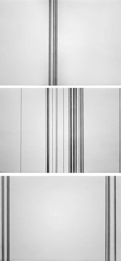Арсений Жиляев. «Вертикальные линии», карандаш, бумага, 2007