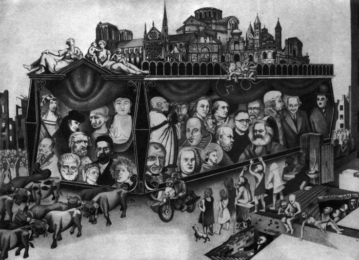 Карло Шеллеманн. «Катафалк великих», карандаш, 1963
