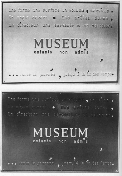 Марсель Бродтерс. «Enfans non admis», 1969