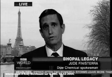 «The Yes Men». Проникновение Энди Бихльбаума в прямой эфир BBC, 3 декабря 2004
