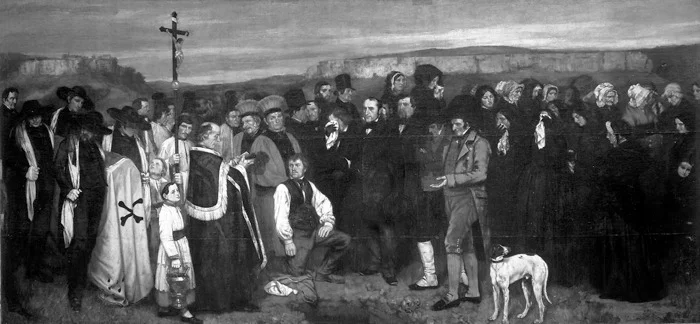 Гюстав Курбе. «Похороны в Орнане», 1849–1850