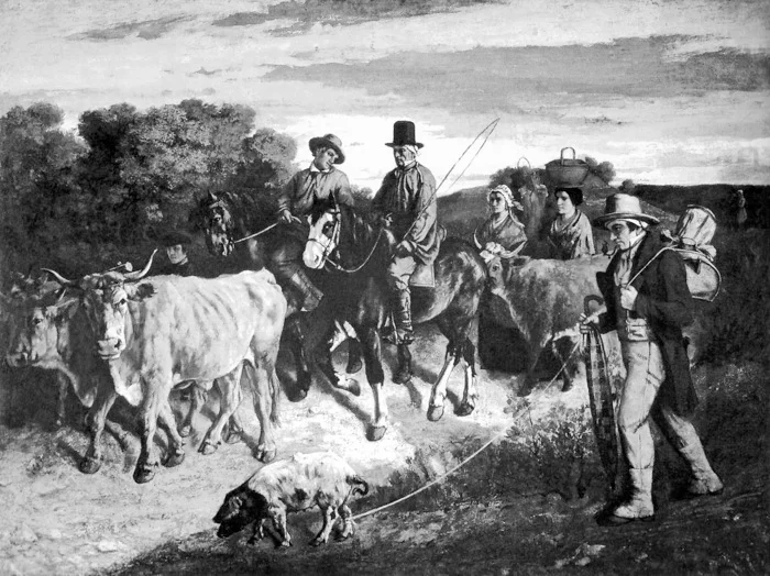 Гюстав Курбе. «Крестьяне Флаже возвращаются с ярмарки», 1855