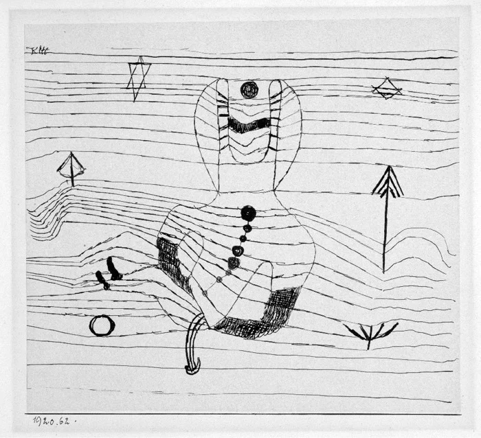 Пауль Клее. Спешившийся и зачарованный всадник. 1920