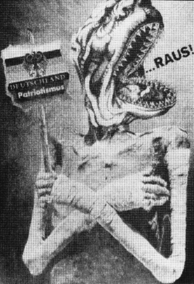 Серж Кляйвинг. "Auslander... Raus..." Плакат, 1992.