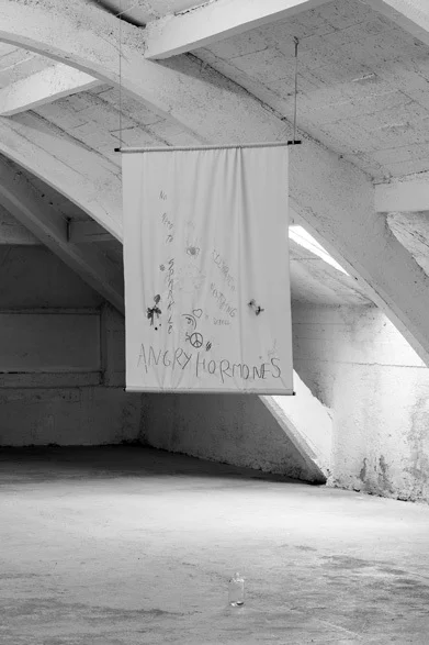 Мария Городецкая. «Меланхоличная эндокринная железа», 2016. Вид инсталляции на выставке «Лаура дикая в колодце» в ангаре Макао, Милан, 2016. Предоставлено художницей