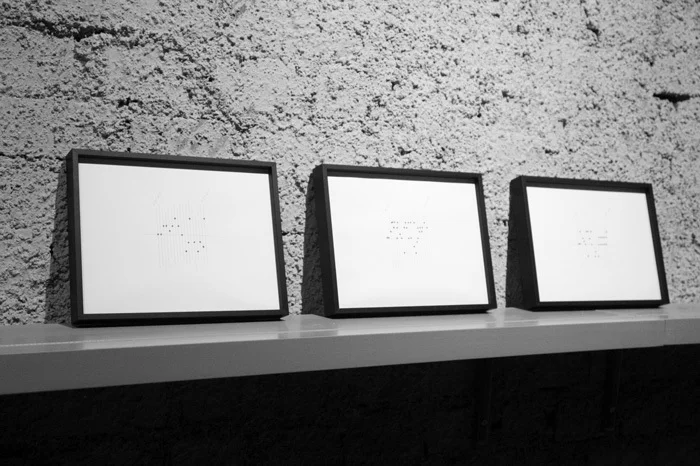 Лала Рух. Из серии «Иероглифика», 1995–2008. Вид экспозиции в консерватории, Афины