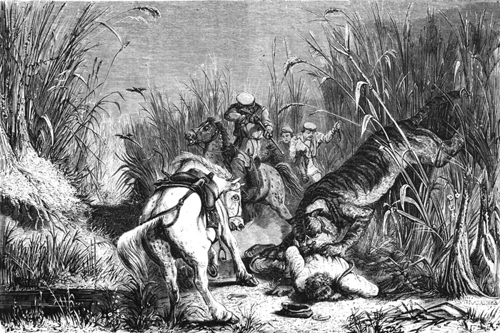 Николай Каразин «Казаки на охоте за тигром», 1872