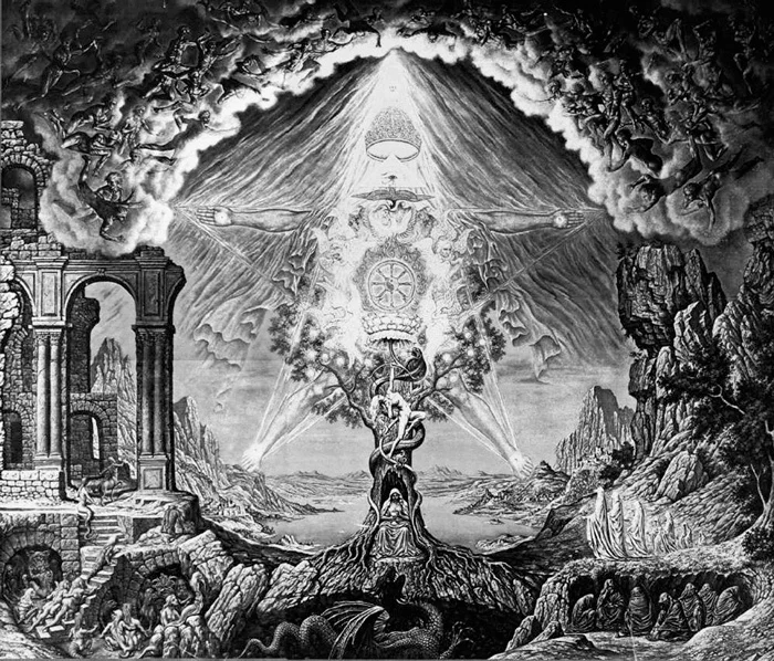 Йофра Босхарт «Unio Mystica», 1973. Доска, масло. Деталь