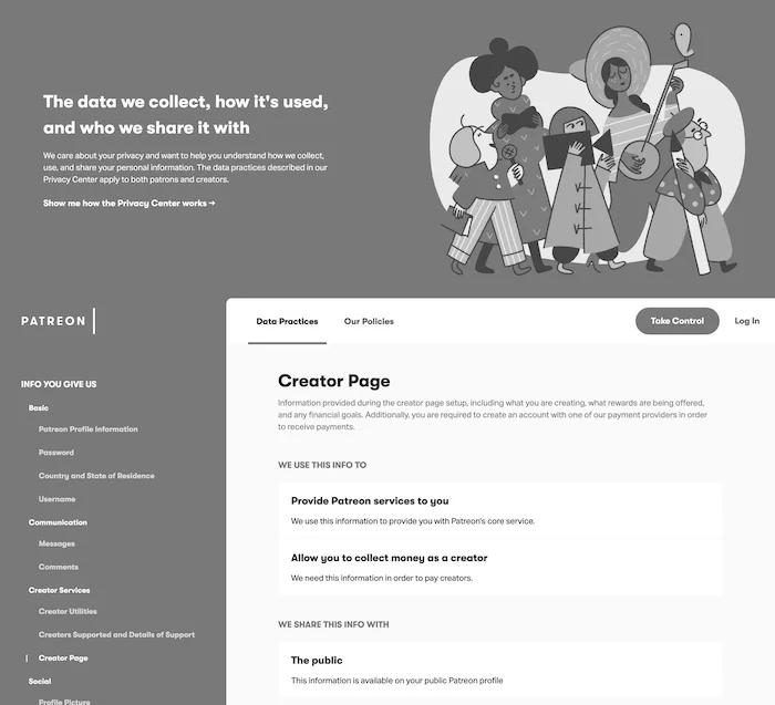 Социальная сеть «Patreon».