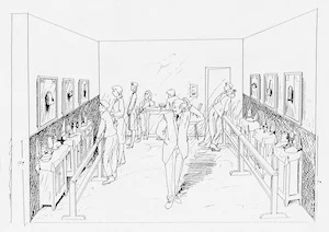 Илья Кабаков «Коммунальная кухня», 1991. Эскиз к инсталляции, FIAC, Париж. Предоставлено Эмилией Кабаковой.