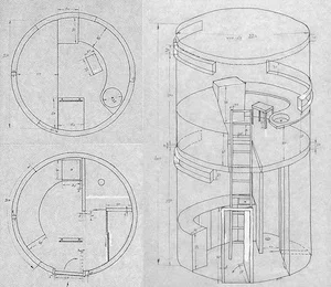 Абсалон «Ячейка №5», 1992. Чертеж.