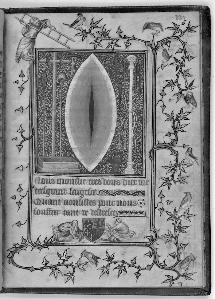 Жан Ленуар (?). Миниатюра из Псалтири Бонны Люксембургской (331r). Ок. 1348–1349. Нью-Йорк, Музей Метрополитен (Клойстерс). Предоставлено автором текста.